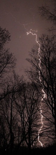 Infrared photo of lightning