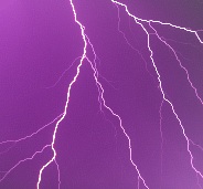 Ultraviolet photo of lightning