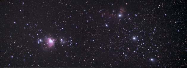 Orion and flame nebula