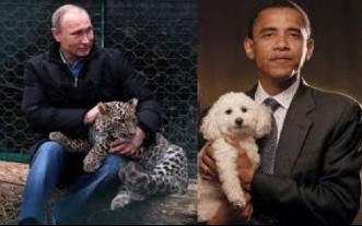 Photo of Putin and Obama tweeted by Dmitry Rogozin