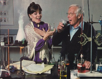 Scientists drinking (Fisher Scientific Co. ad)