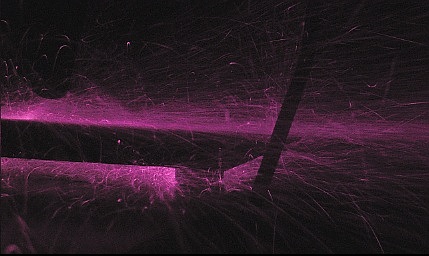 Ultraviolet photo of sparks