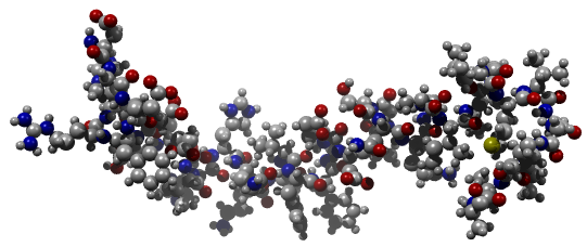 Beta-Amyloid ball-and-stick view Beta-Amyloid ball-and-stick view