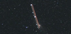 Airplane ruining a shot of Andromeda
