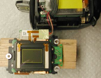 Nikon D90 sensor assembly after replacing hot filter