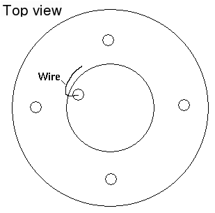 Top view of Helix antenna