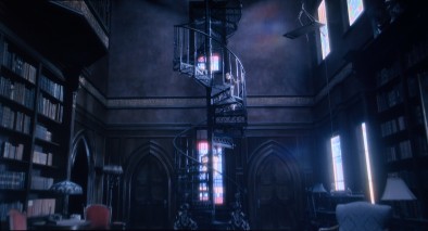 Spiral staircase in Hill House