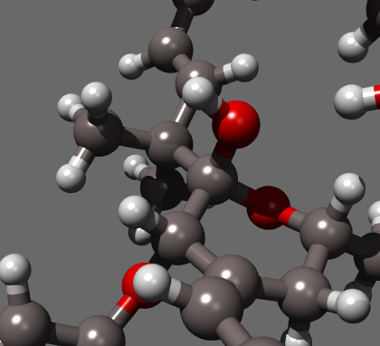 Molecule displayed in Chimera Molecule displayed in Chimera