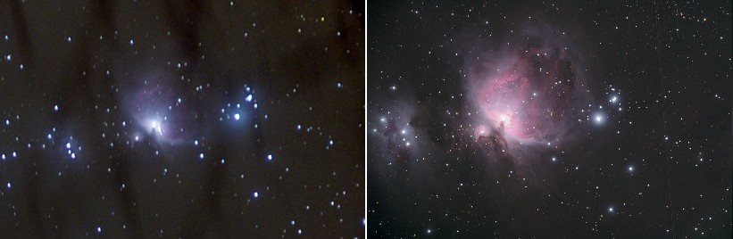 Orion Nebula comparison Orion Nebula comparison