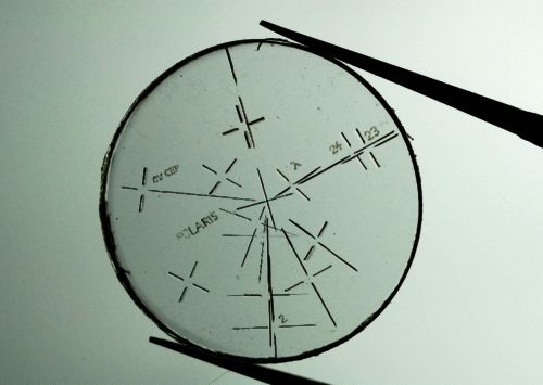 Reticle with radial lines Reticle with radial lines