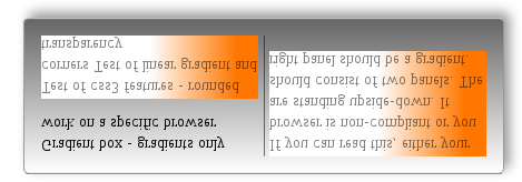 HTML5 box with upside-down text