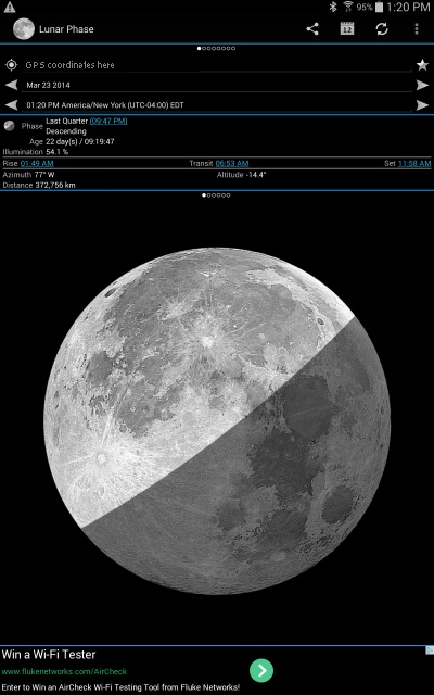 Lunar Phases App screenshot