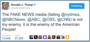 Trump's fake news tweet
