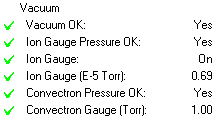 Vacuum readings