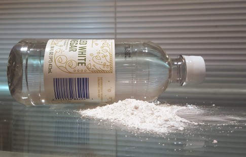 Vinegar and baking soda Vinegar and baking soda